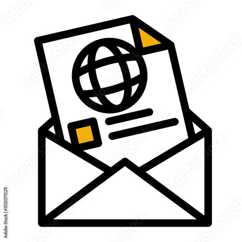 Digital Mail Message - Color Lineal Style for Communication