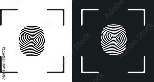 Fingerprint vector icon. Vector symbols. Vector illustration 