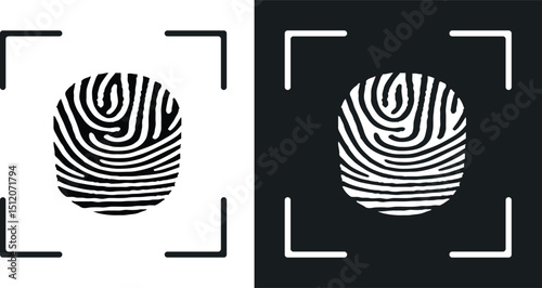 Fingerprint vector icon. Vector symbols. Vector illustration 