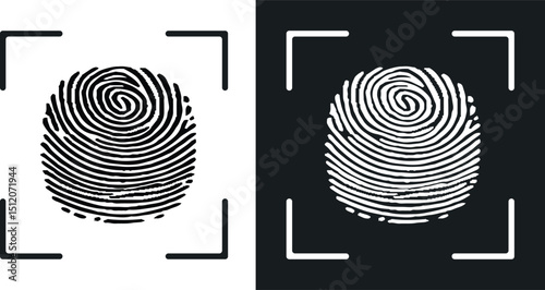 Fingerprint vector icon. Vector symbols. Vector illustration 