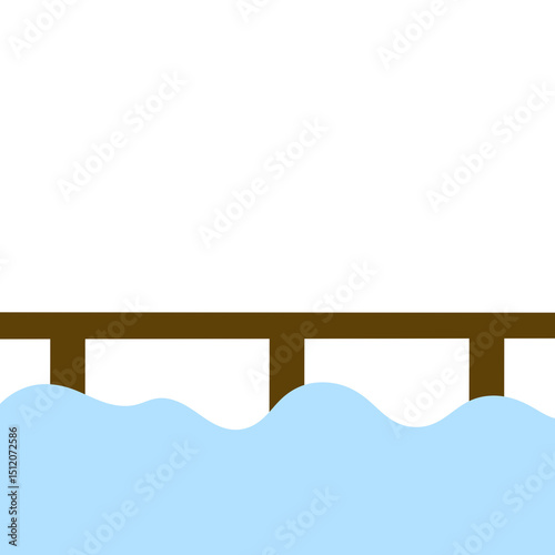 Bridge Over River Clipart | Cute Scenery PNG