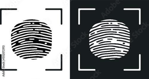 Fingerprint lock. Fingerprint vector illustration. 