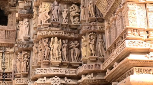 One of the temples rich in carvings at Khajuraho, Madhya Pradesh, India | UNESCO World Heritage Site