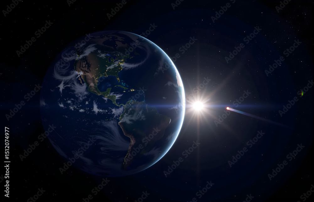 Obraz premium Earth and Space Scene