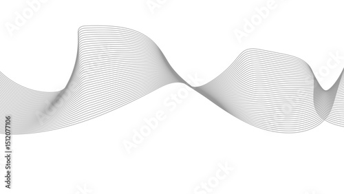 Abstract black lines wave curve motion on white background. black wavy lines on white background vector illustration 