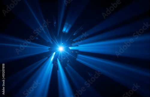 Blue Radiating Light Technology Background