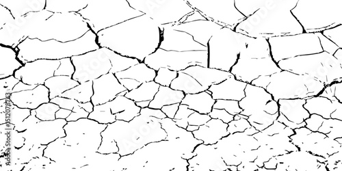 abstract grunge vector illustration.Cracked concrete rock black and white vector background.Distressed Overlay Texture.	
