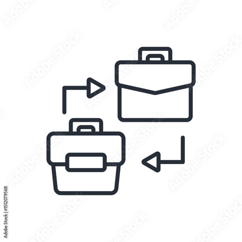 b2b icon set.vector.Editable stroke.linear style sign for use web design,logo.Symbol illustration.