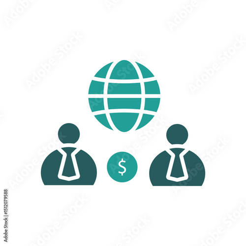 business partnership icon. vector.Editable stroke.linear style sign for use web design,logo.Symbol illustration.