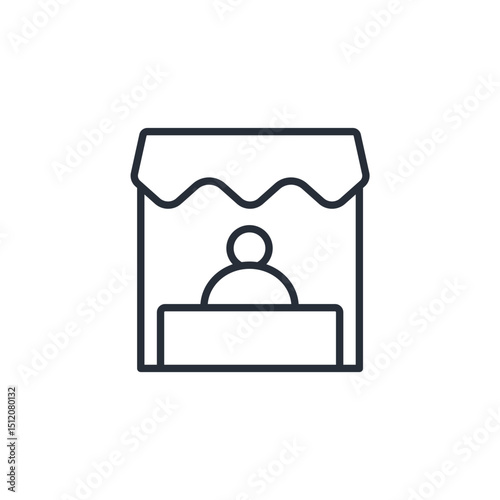 vendor icon. vector.Editable stroke.linear style sign for use web design,logo.Symbol illustration.