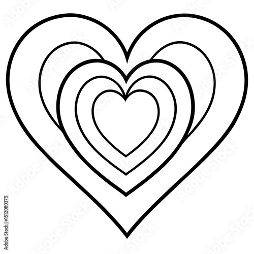 Modern Minimal Heart Outlines