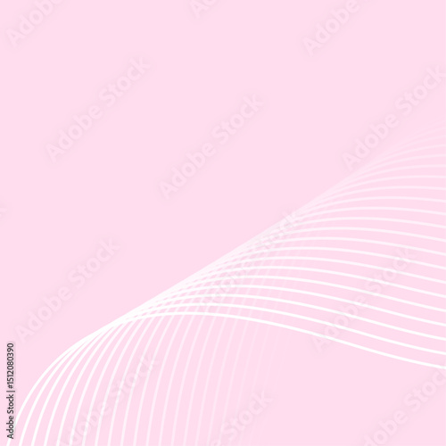Abstract background with lines and waves. Banner. Element for design isolated. Vector background for brochure, booklet, flyer, poster. Pink and white gradient. Love, sweet, softness 