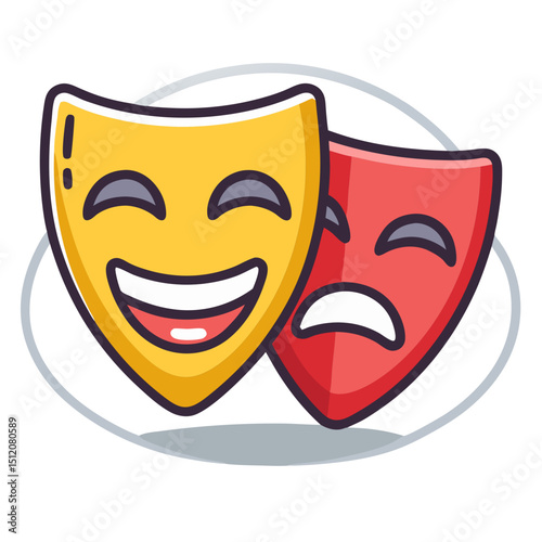 Theater Mask Icon Set
