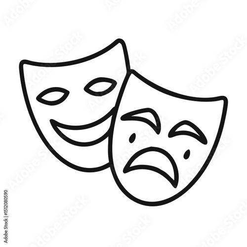 Theater Mask Icon Set
