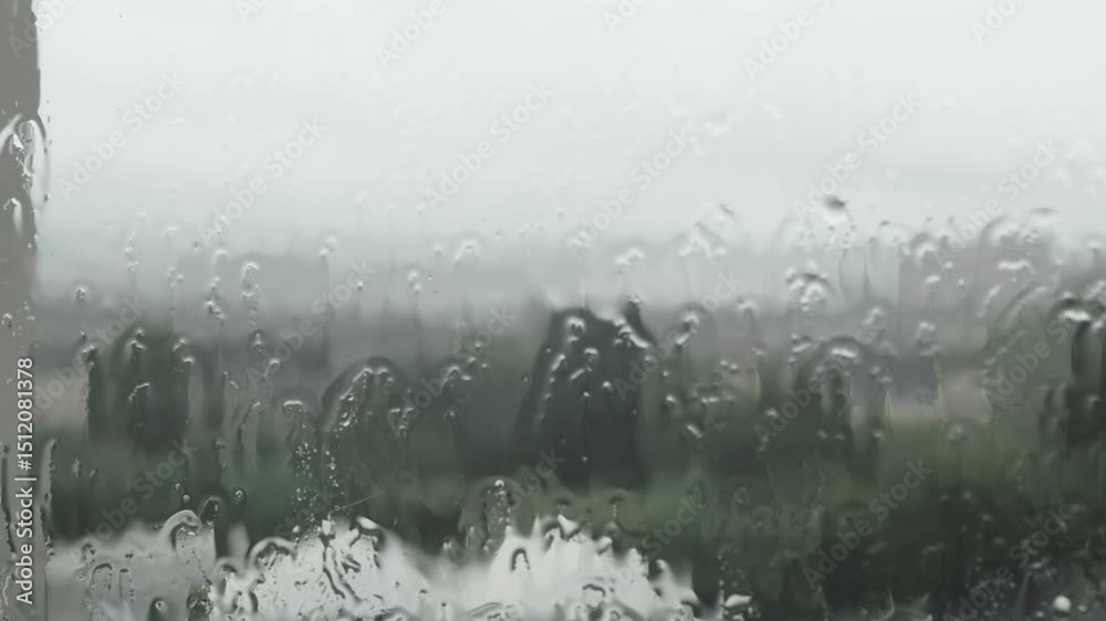 Rain drops on a window