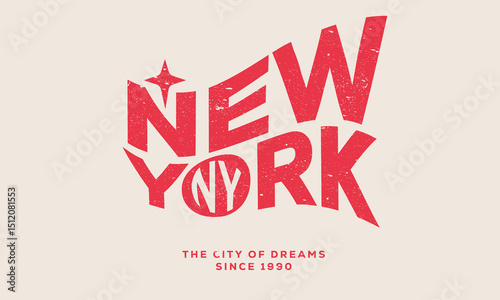 New york city typography design for poster, sticker, apparel and others.