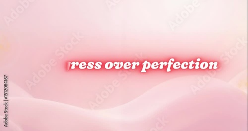 progress over perfection with sylish font and solid background