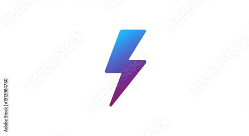 Free Download Blue And Purple Gradient Lightning Bolt Icon - GFXLoad