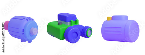colorful plastic bottles isolated