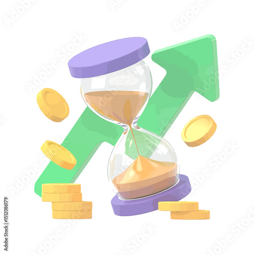 Time is Money A Vibrant Illustration of Growth and Investment