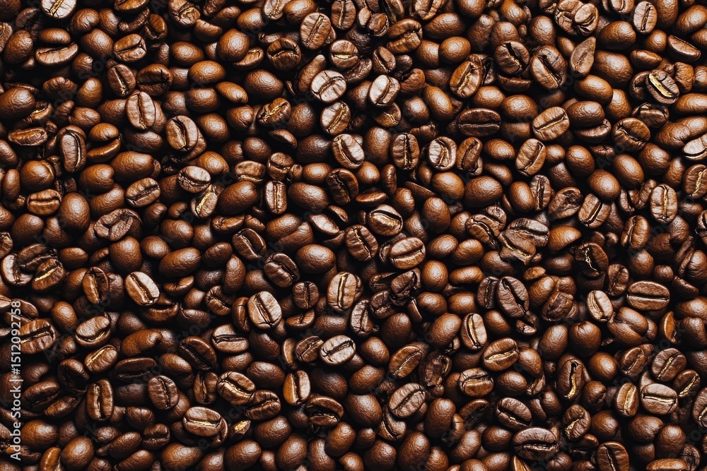 Obraz premium Roasted coffee beans background texture image