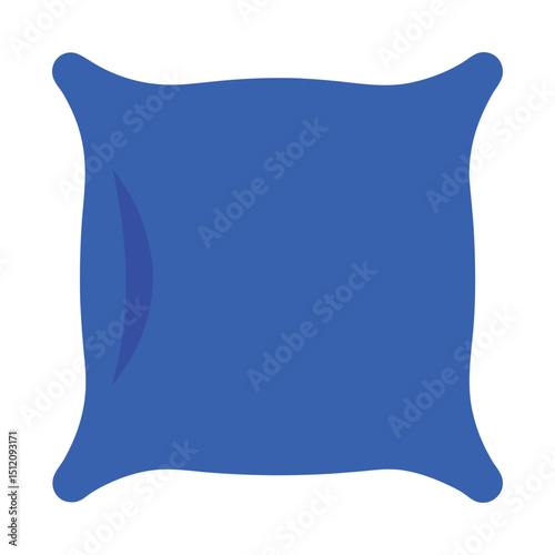 Soft Blue Pillow Icon Comfortable Sleep Symbol