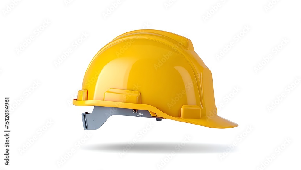 Fototapeta premium Safety First Yellow Hard Hat for Construction and Industrial Workers