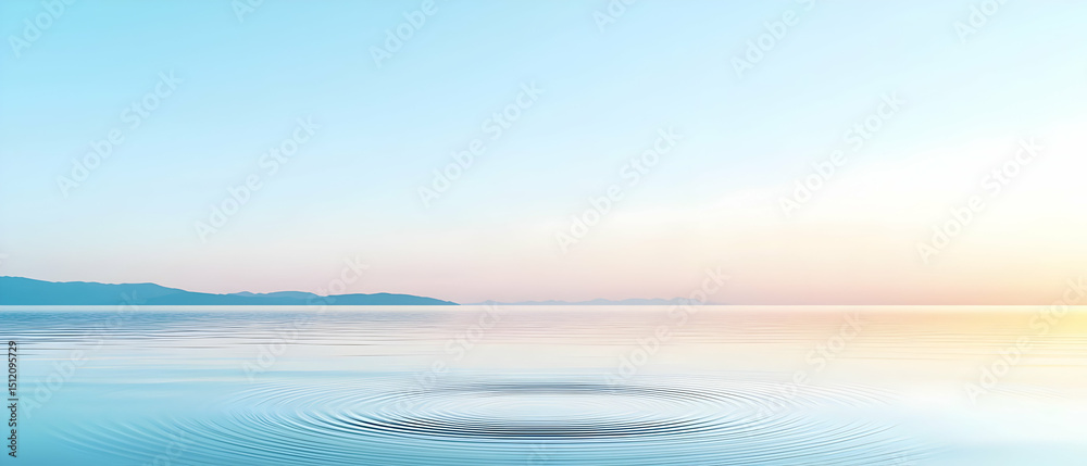 Fototapeta premium Pastel Sunrise Over Calm Water
