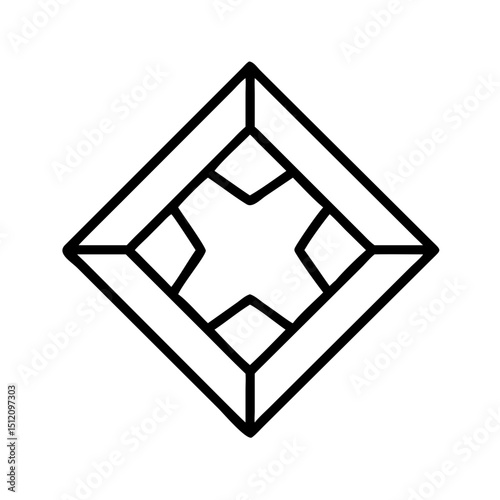 diamond rhombus shape icon design