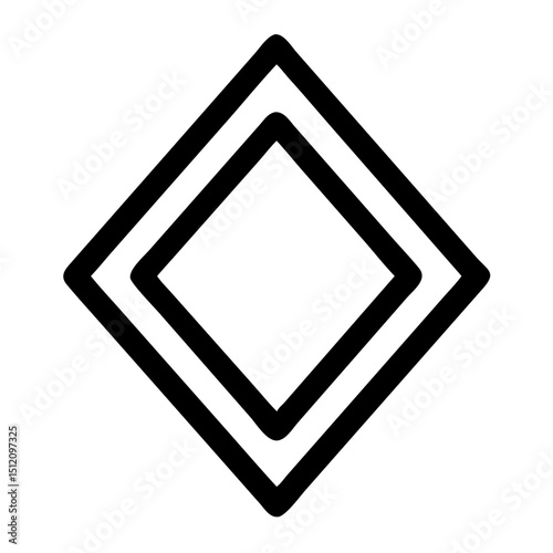 diamond rhombus shape icon design