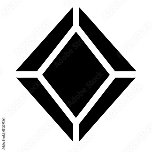 diamond rhombus shape icon design