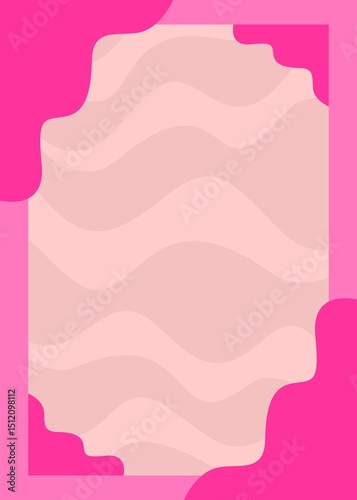 pink background, pastel. cute frame shape, aest