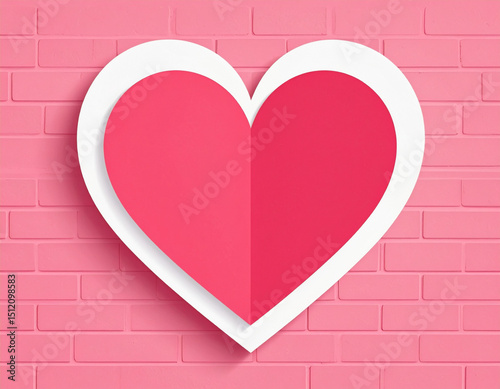 Heart on brick wall