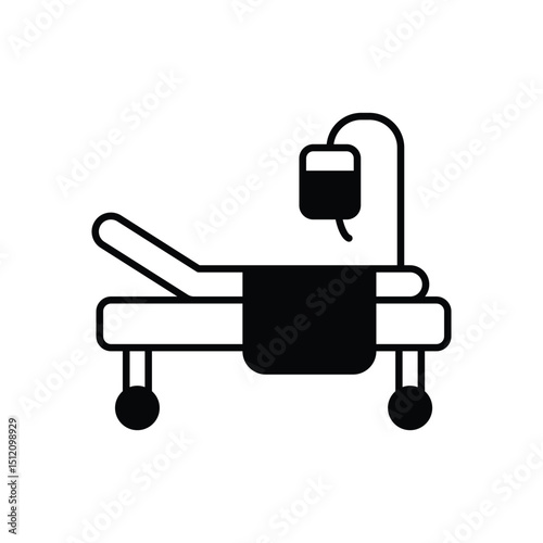 Hospital Bed  Icon vector