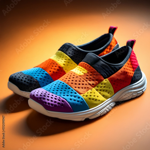 scarpe da ginnastica colorate, senza lacci