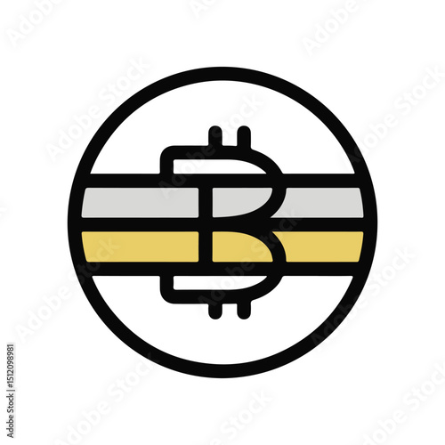 A single vector icon of a bitcoin