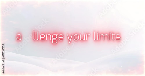 challenge your limit with sylish font and solid background