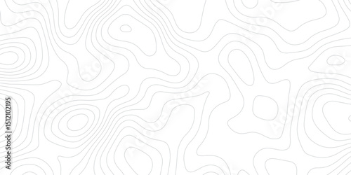 Abstract modern topography wavy contour map line and vintace tarrain patch texture grid line wallpaper map white background.
