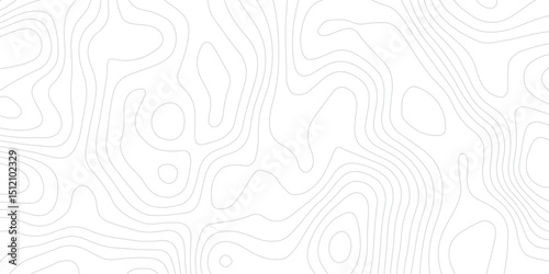 Abstract modern topography wavy contour map line and vintace tarrain patch texture grid line wallpaper map white background.
