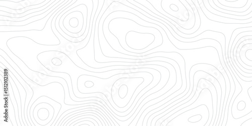 Abstract modern topography wavy contour map line and vintace tarrain patch texture grid line wallpaper map white background.
