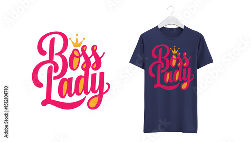 boss lady t-shirt text design