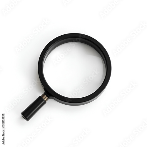 magnifying glass on white