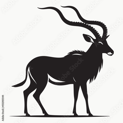 Antelope Vector silhouette Eps. Antelope