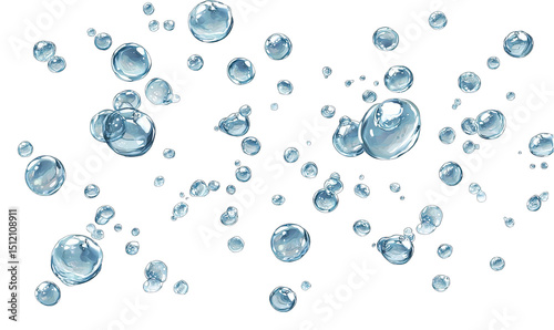 Abstract graphic of many translucent bubbles