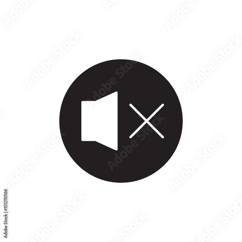 Editable mute icon vector design illustrator