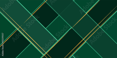 green abstract background design with elegant golden elements vector illustration