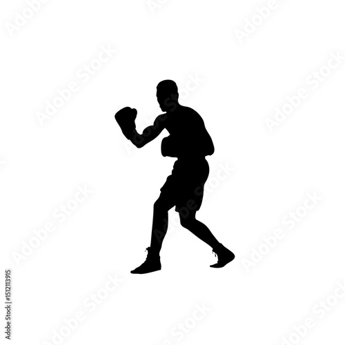 boxing, kickboxing, silhouette, fighter, martial, arts, gloves, punch, combat, sports, athlete, training, fitness, vector, icon, black, white, minimal, strong, power, aggressive, action, movement, dyn