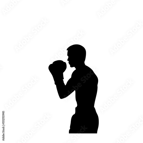boxing, kickboxing, silhouette, fighter, martial, arts, gloves, punch, combat, sports, athlete, training, fitness, vector, icon, black, white, minimal, strong, power, aggressive, action, movement, dyn