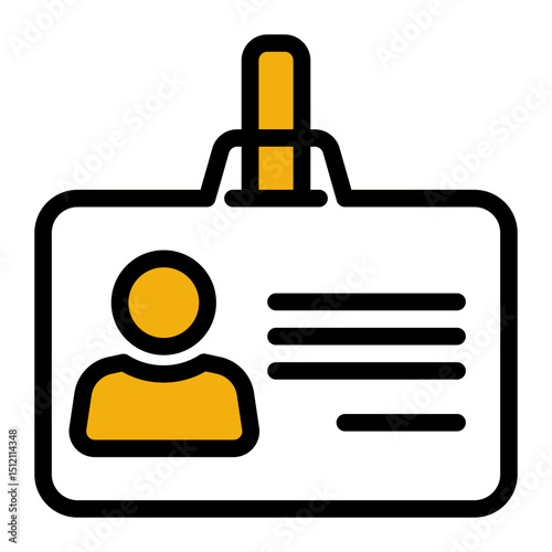 ID card with user photo (Color Lineal Style)