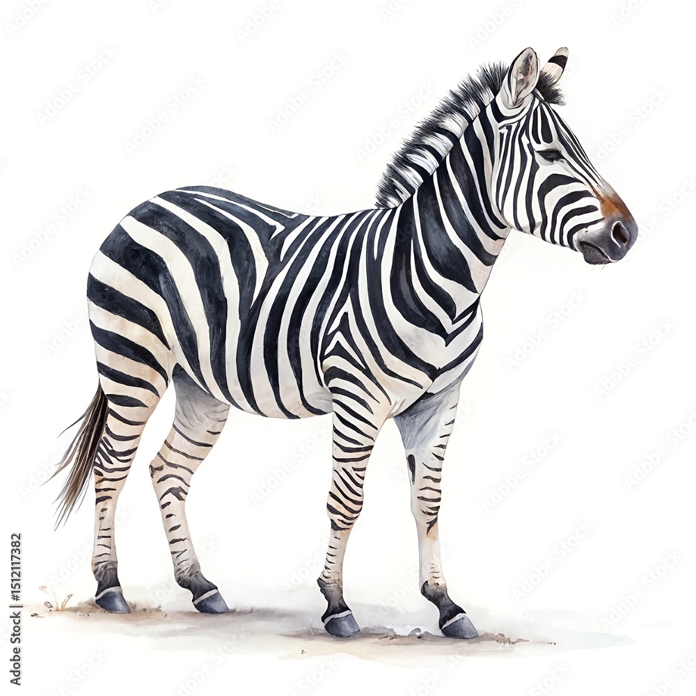 Obraz premium zebra on white background